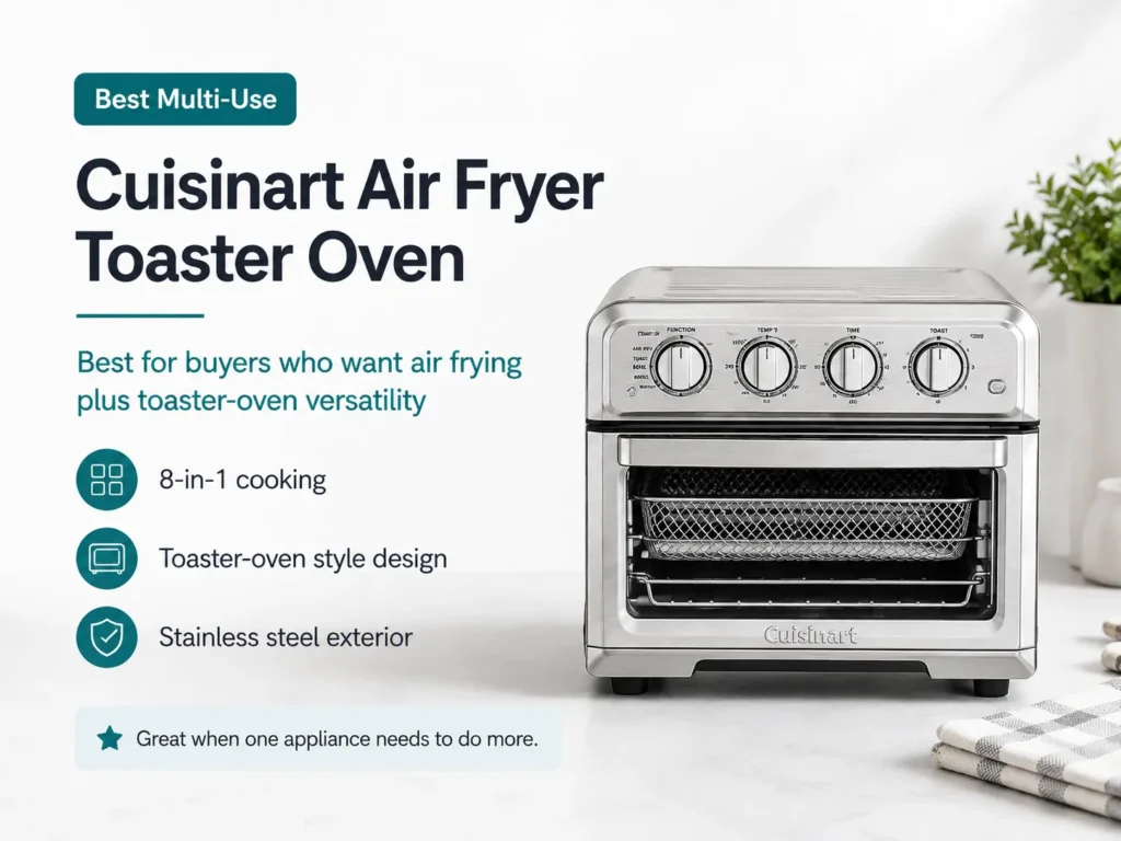 Cuisinart air fryer toaster oven with multiple cooking functions