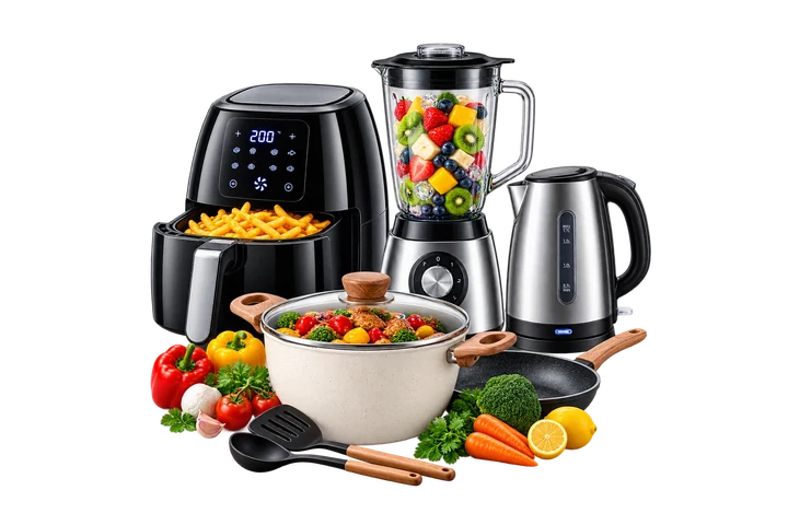 Home and kitchen products including kitchen appliances and cookware