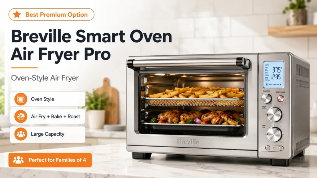 Breville Smart Oven Air Fryer Pro oven style air fryer for family cooking